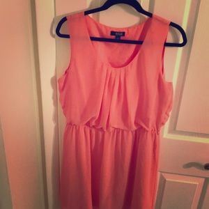 Pink sleeveless summer dress